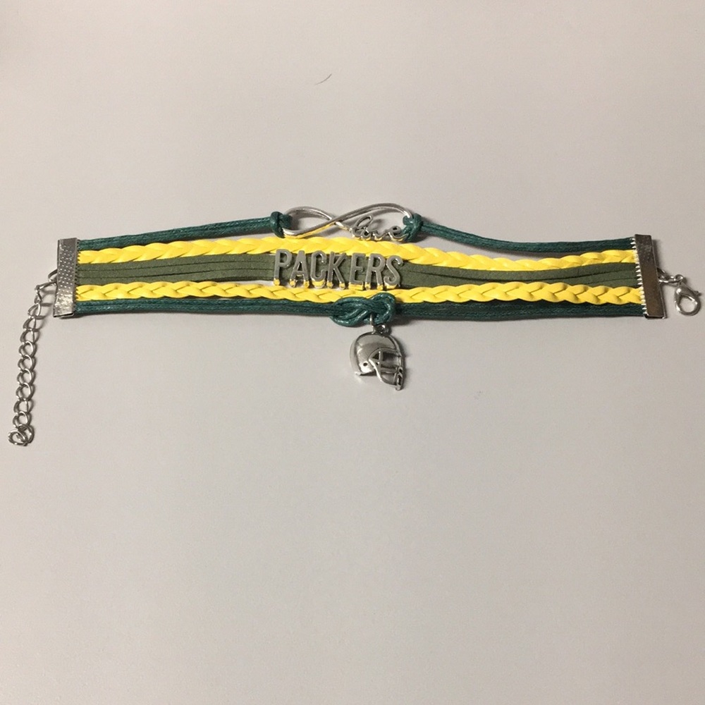 New Green Bay Packers Leather Bracelet